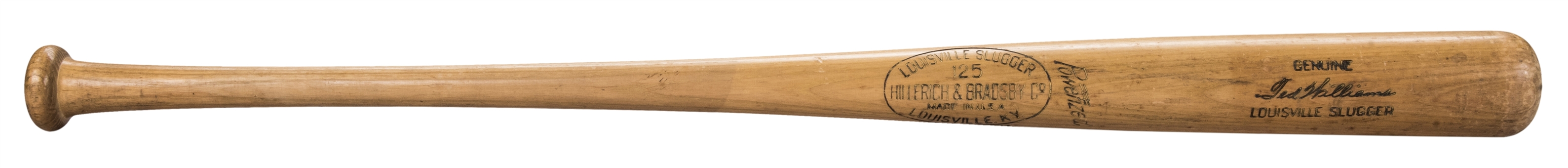 1951-54 Ted Williams Game Used Louisville Slugger W166 Model Bat (PSA/DNA)